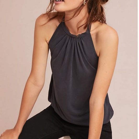 Anthropologie Cabot Halter Top in Black - Picture 2 of 4